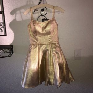 Short Gold Prom Dress